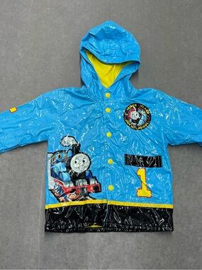 Western Chief Blue & Yellow Thomas the Tank Engine Kids Rain Jacket